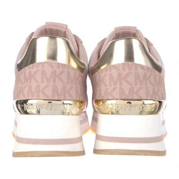 Michael Kors Pink and Gold Sneakers with Minimalist Design - Picture 4 of 5